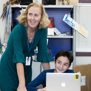 Ms. Marks teaches US History to 8th Grade (via pcds.org).